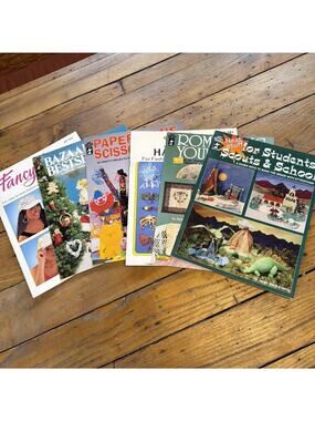 Vintage Craft Books Lot of 6 DIY Hair Bows Caps Bazaar Kids Crafts 90s Home Dec